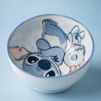 وعاء سيراميك ديزني ستيتش (Disney Stitch) الفاخر - زبدية طعام بتصميم كرتوني مميز للأطفال والكبار