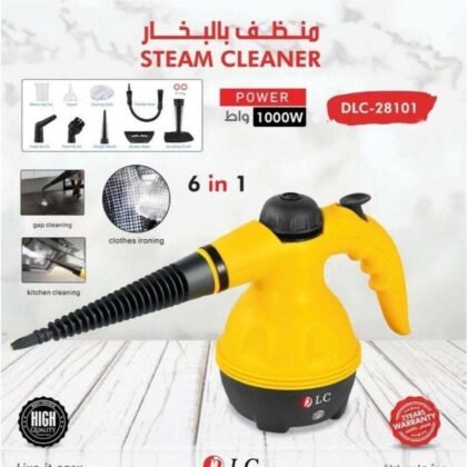 منظف ​​بخاري محمول متعدد الوظائف، بقوة 1000 واط، عالي الحرارة، مدمج مع 9 ملحقات