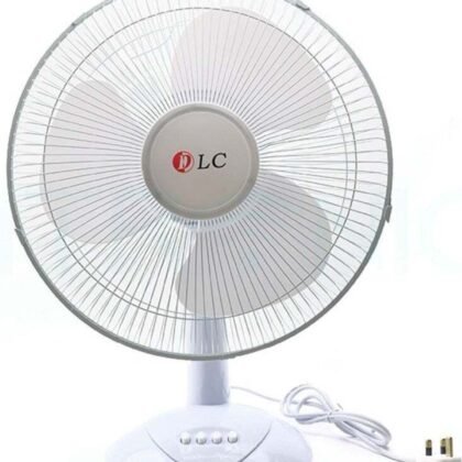 مروحة طاولة كهربائية بثلاث شفرات، 45 واط، ثلاث سرعات DLC-1640T، أبيض